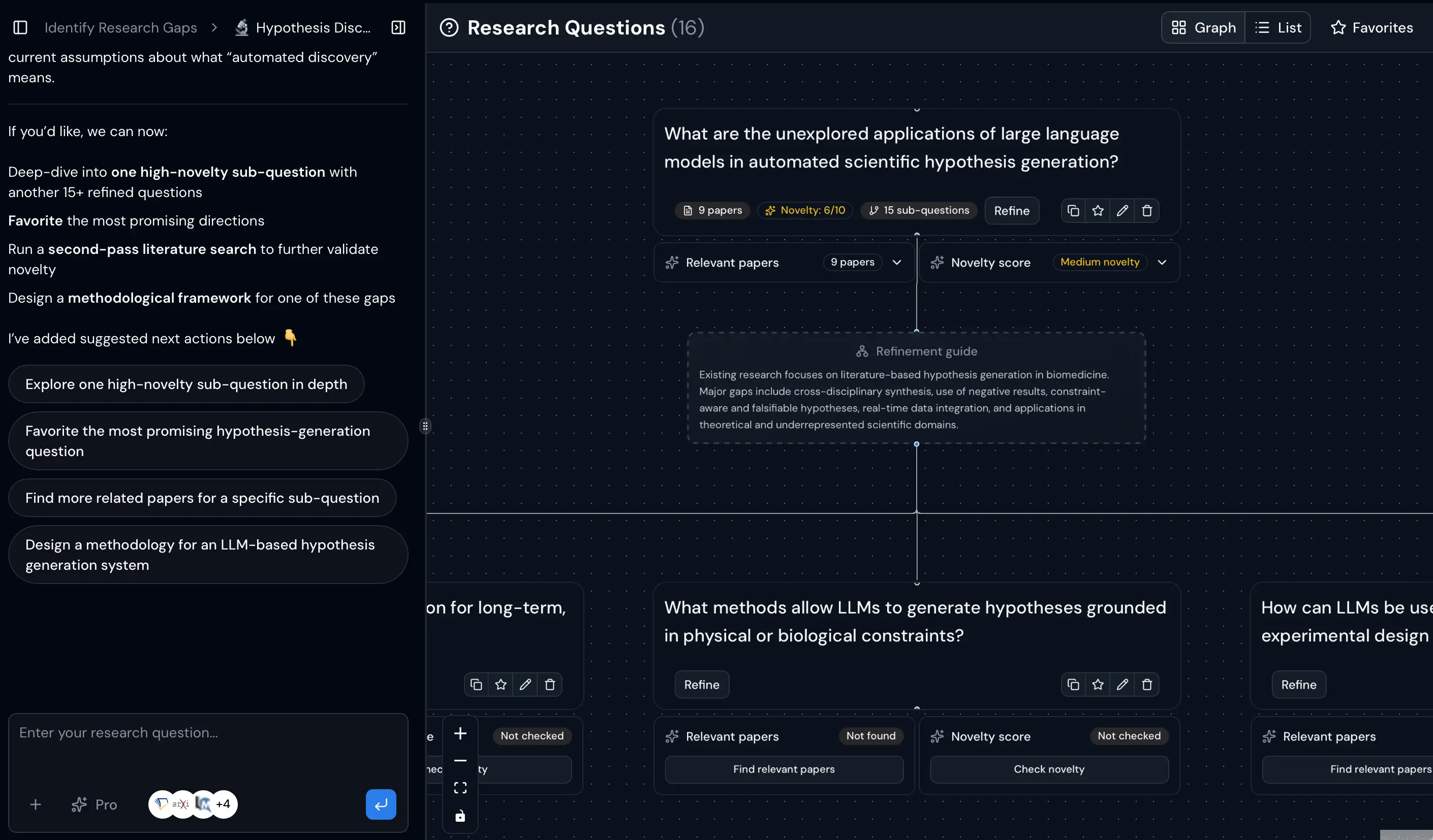 ChatAcademia app screenshot - Dark